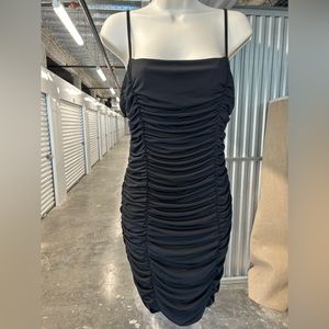 Abercrombie & Fitch black scrunch mini dress M